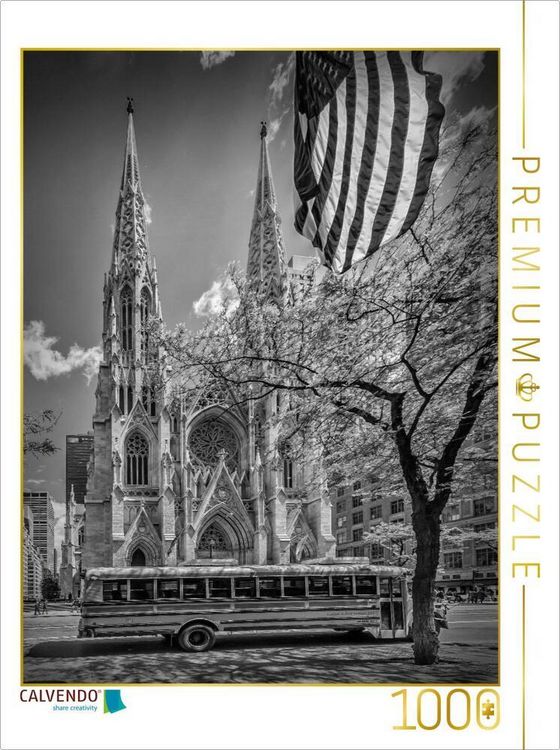Produktbild: CALVENDO Puzzle NEW YORK CITY St. Patrick's Cathedral | 1000 Teile Lege-Gr&ouml;&szlig;e 64x48cm Foto-Puzzle f&uuml;r gl&uuml;ckliche Stunden