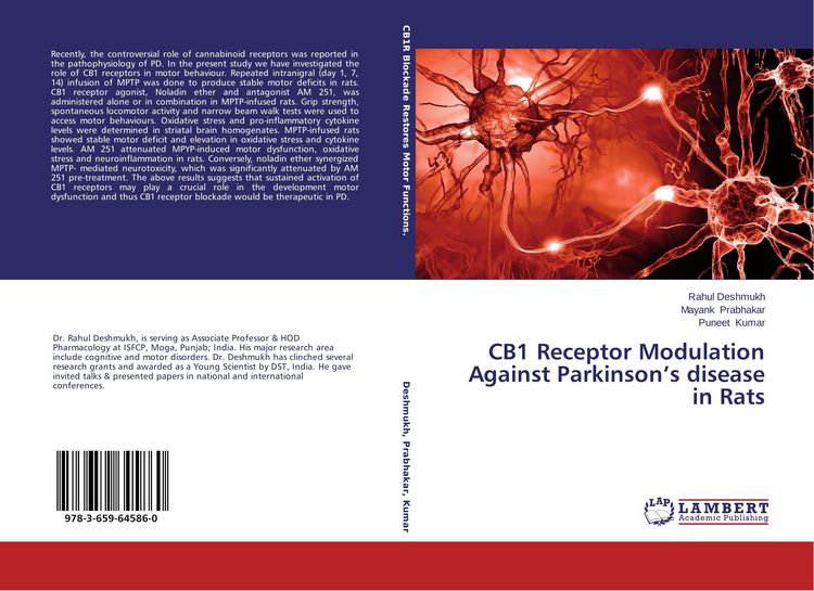 Produktbild: CB1 Receptor Modulation Against Parkinson's disease in Rats
