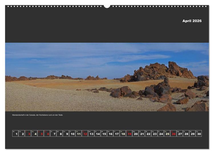 Produktbild: Teneriffa im Panorama (Wandkalender 2026 DIN A2 quer), CALVENDO Monatskalender