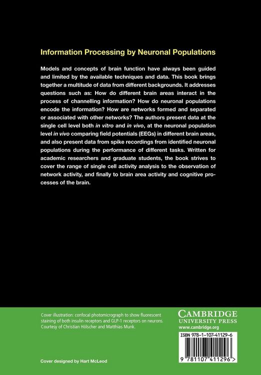 Produktbild: Information Processing by Neuronal Populations