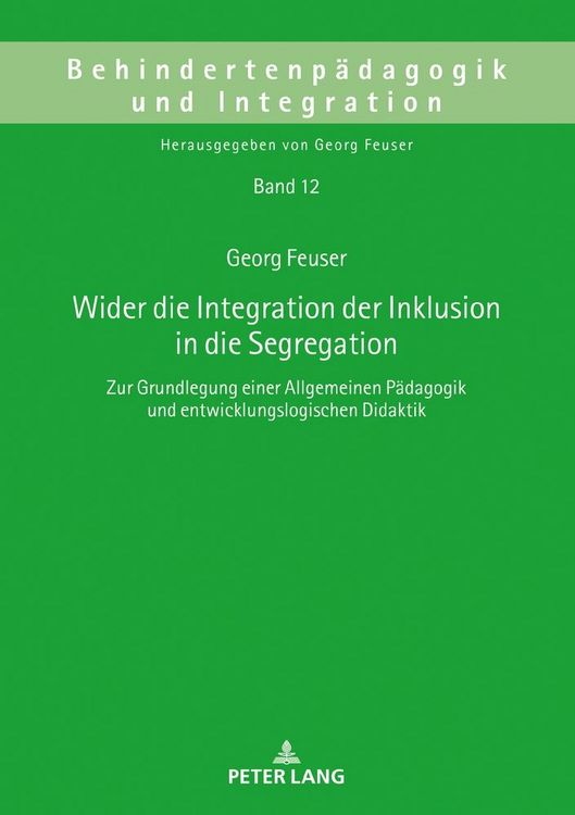 Produktbild: Wider die Integration der Inklusion in die Segregation