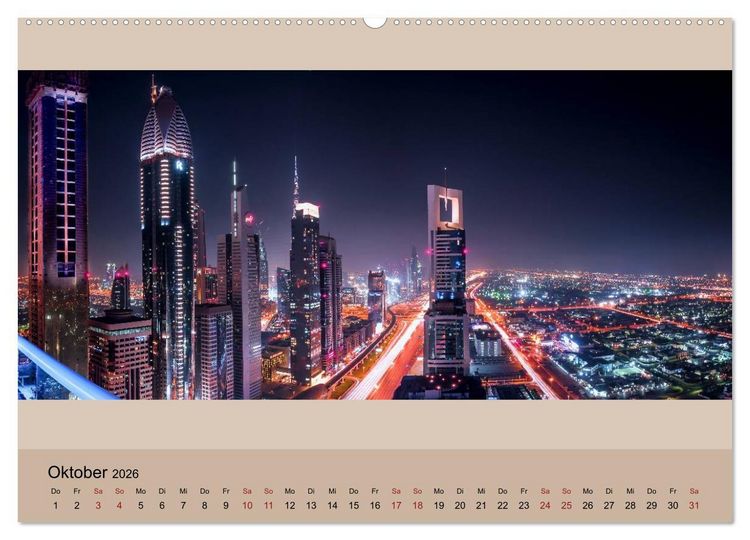 Produktbild: Impressions of Dubai 2026 (hochwertiger Premium Wandkalender 2026 DIN A2 quer), Kunstdruck in Hochglanz