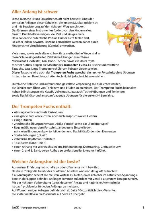 Produktbild: Trompeten Fuchs Band 1