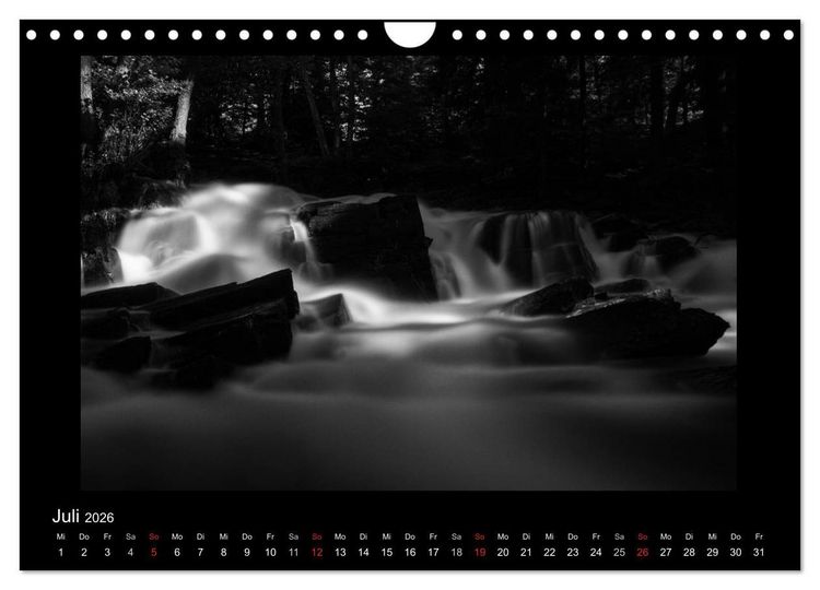 Produktbild: Harz-Bilder in monochrome (Wandkalender 2026 DIN A4 quer), CALVENDO Monatskalender
