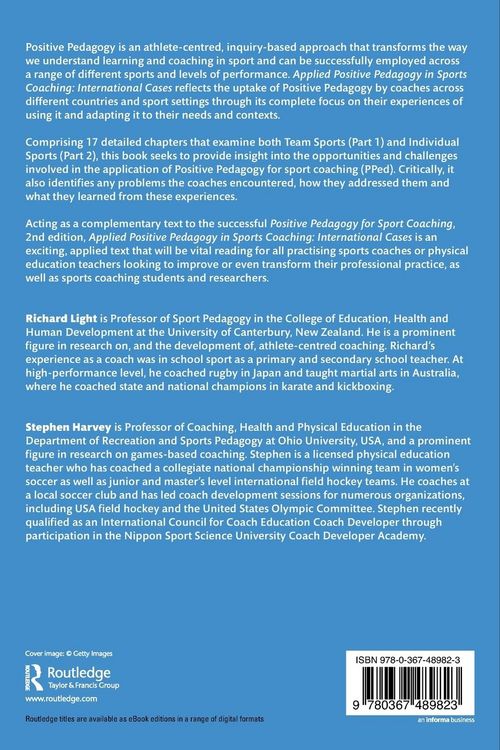 Produktbild: Applied Positive Pedagogy in Sport Coaching