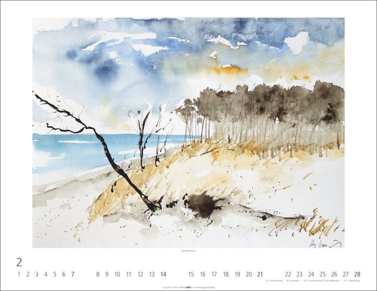 Produktbild: Zwischen Himmel und Erde Kalender 2027 - Aquarelle von Hans-J&uuml;rgen Gaudeck
