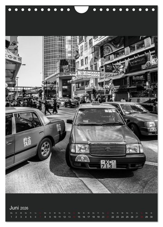 Produktbild: Hongkong schwarzwei&szlig; (Wandkalender 2026 DIN A4 hoch), CALVENDO Monatskalender