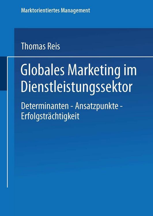 Produktbild: Globales Marketing im Dienstleistungssektor