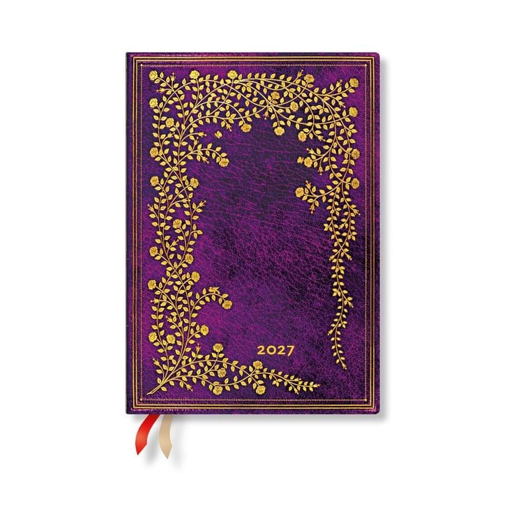 Produktbild: 2027 New York Rose MIDI Horizontal Hardcover 12-Month Weekly Planner, 160pg, 100gsm by Paperblanks (Gilded Age)