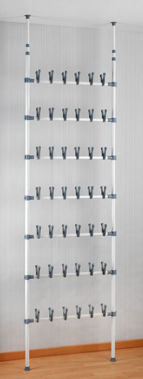 Produktbild: Teleskop Schuhregal Mod. Atlas, f&uuml;r 42 Paar Schuhe