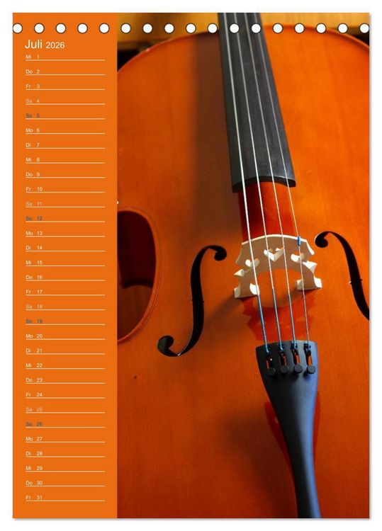 Produktbild: Geliebtes Cello (Tischkalender 2026 DIN A5 hoch), CALVENDO Monatskalender