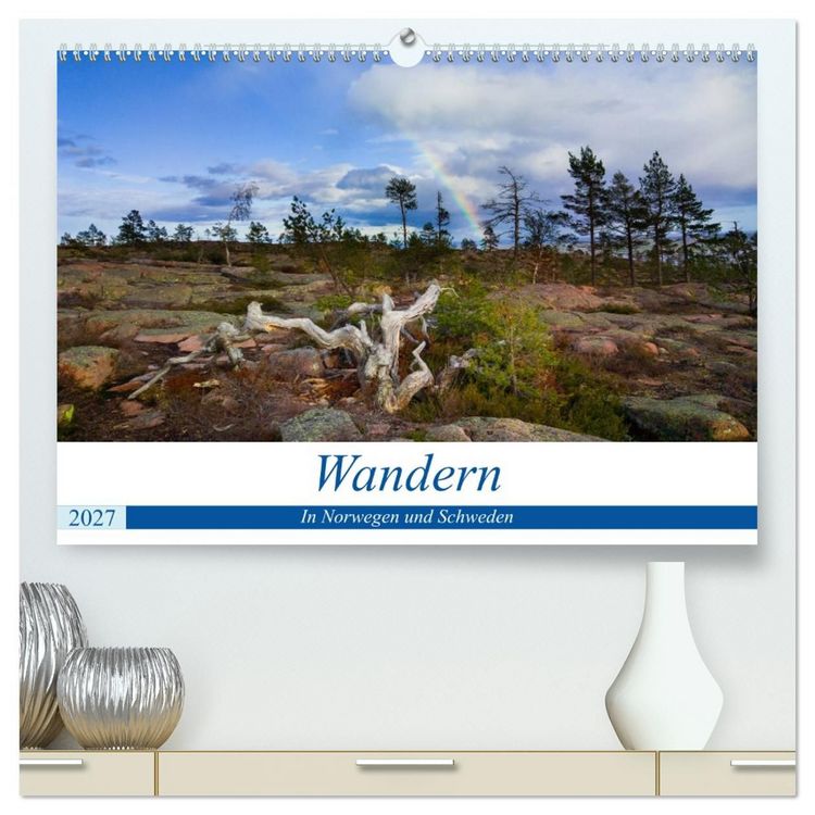 Produktbild: Wandern - In Norwegen und Schweden (hochwertiger Premium Wandkalender 2027 DIN A2 quer), Kunstdruck in Hochglanz