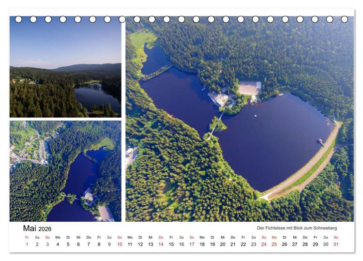 Produktbild: Luftaufnahmen rund um den Ochsenkopf (Tischkalender 2026 DIN A5 quer), CALVENDO Monatskalender