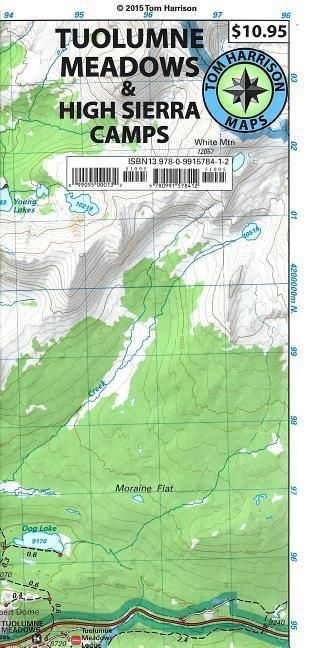 Produktbild: Tuolumne Meadows & High Sierra Camps Trail Map: Tom Harrison Maps