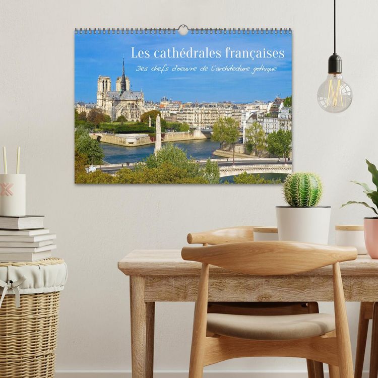 Produktbild: Les cath&eacute;drales fran&ccedil;aises &ndash; Des chefs-d'&oelig;uvre de l&rsquo;architecture gothique (Calendrier mural 2027 DIN A3 vertical), CALVENDO calendrier mensuel