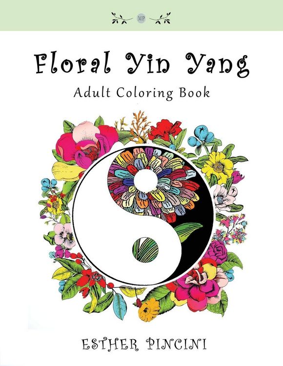Produktbild: Floral Yin Yang Adult Coloring Book