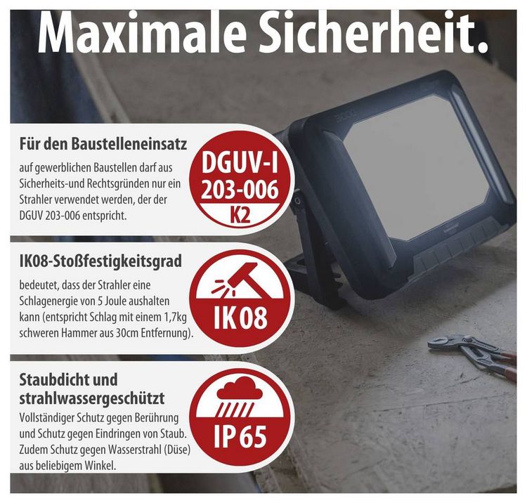 Produktbild: Brennenstuhl Multi Battery 3000 MA Akku-Baustrahler 27 W 3150 lm Tageslichtwei&szlig; 1173700007