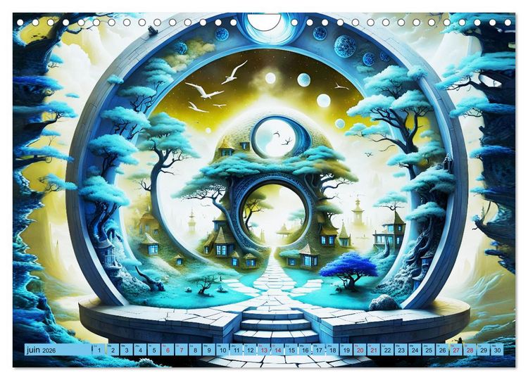 Produktbild: Des Portes imaginaires (Calendrier mural 2026 DIN A4 vertical), CALVENDO calendrier mensuel
