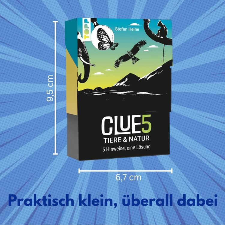 Produktbild: CLUE5 #Tiere. 5 Hinweise, nur eine L&ouml;sung. Das Trend-Quiz f&uuml;r deine Tasche