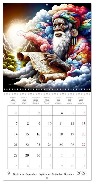 Produktbild: Sp&eacute;cialistes spirituels (Calendrier mural carr&eacute; 2026 30x30 cm) Calendrier double avec une page pour vos prises de notes