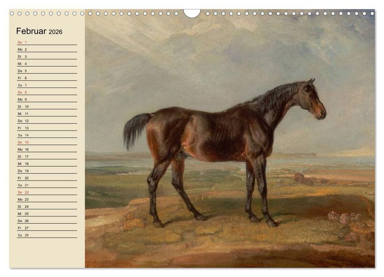Produktbild: Pferde-&Ouml;lgem&auml;lde. Die Kunst der alten Meister (Wandkalender 2026 DIN A3 quer), CALVENDO Monatskalender