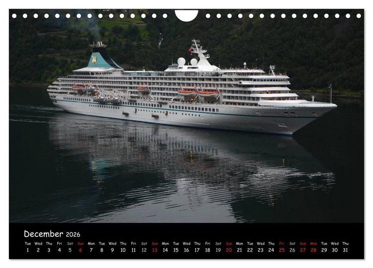 Produktbild: Cruise ships around the world (Wall Calendar 2026 DIN A4 landscape), CALVENDO 12 Month Wall Calendar