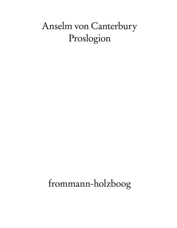 Produktbild: Proslogion