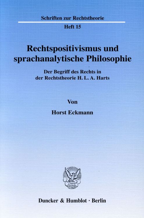 Produktbild: Rechtspositivismus und sprachanalytische Philosophie.