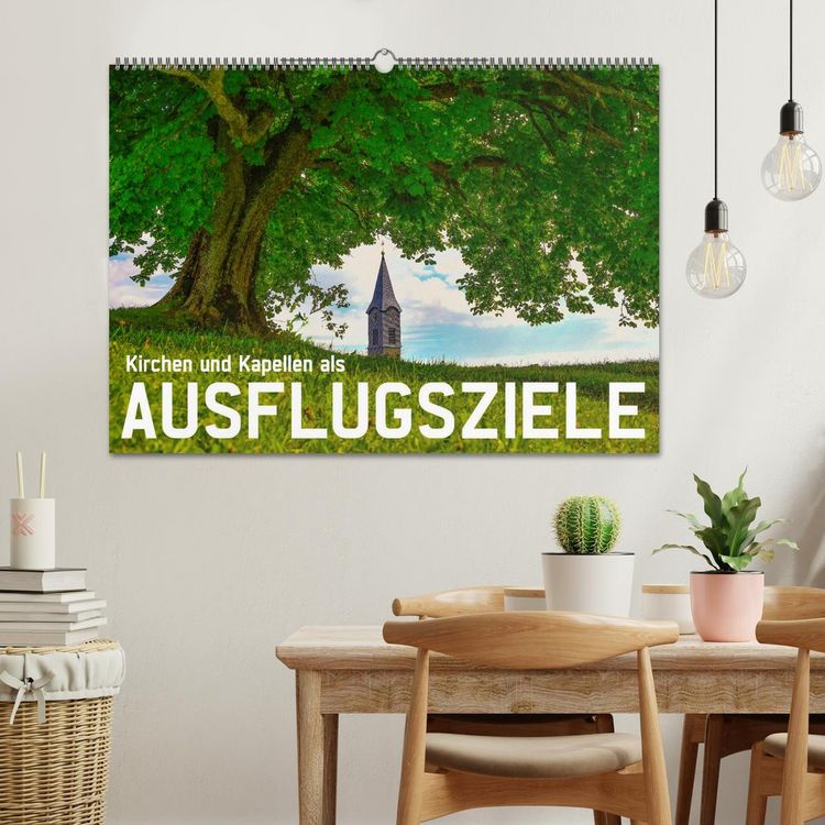 Produktbild: Kirchen und Kapellen als Ausflugsziele (Wandkalender 2026 DIN A2 quer), CALVENDO Monatskalender