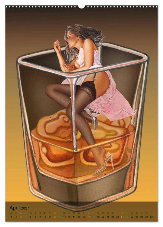Produktbild: DELIKATESSEN - leckere K&ouml;stlichkeiten & kalorienarme Pin up Illustrationen, Zeichnungen, Grafiken und Malerei der Marke "Burlesque up your wall" von Sara Horwath (Wandkalender 2027 DIN A2 hoch), CALVENDO Monatskalender