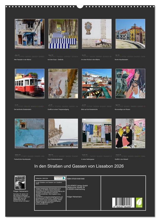 Produktbild: In den Stra&szlig;en und Gassen von Lissabon 2026 (hochwertiger Premium Wandkalender 2026 DIN A2 hoch), Kunstdruck in Hochglanz