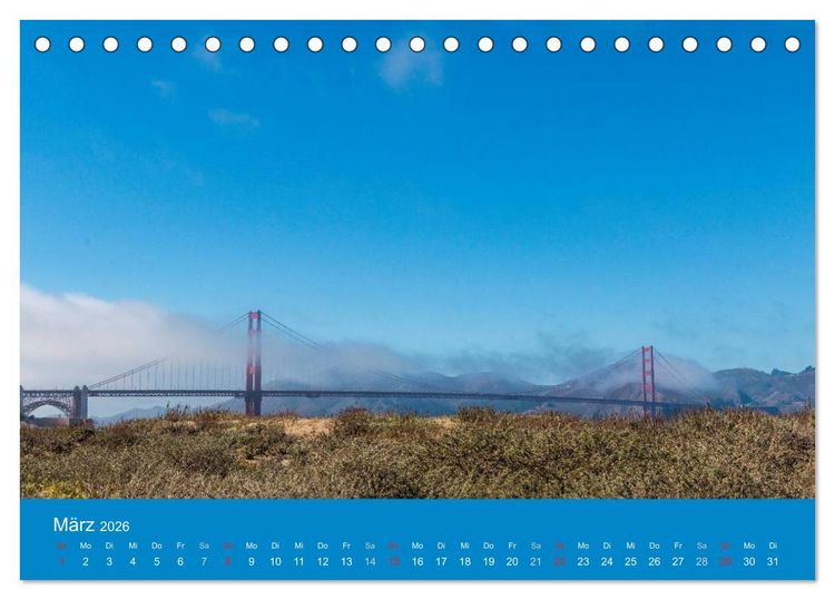 Produktbild: San Francisco - Wie ich es sehe (Tischkalender 2026 DIN A5 quer), CALVENDO Monatskalender