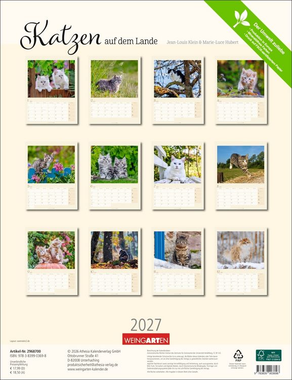 Produktbild: Katzen auf dem Lande Kalender 2027