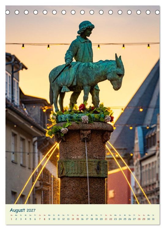 Produktbild: Halle/Saale - Meine Stadt im Licht (Tischkalender 2027 DIN A5 hoch), CALVENDO Monatskalender