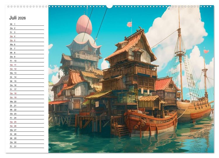 Produktbild: Anime Traumwelten (Wandkalender 2026 DIN A2 quer), CALVENDO Monatskalender