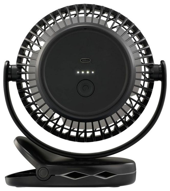 Produktbild: Sygonix Akku-Ventilator 4W Schwarz mit Akku