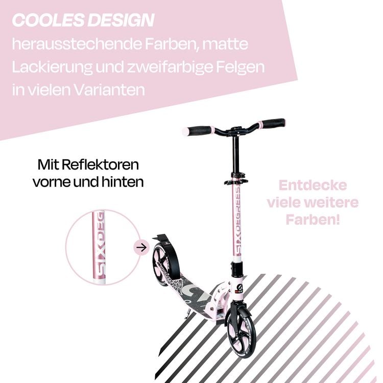 Produktbild: SIX DEGREES Alu Scooter 205 pastellrosa