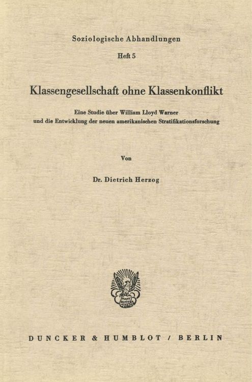 Produktbild: Klassengesellschaft ohne Klassenkonflikt.