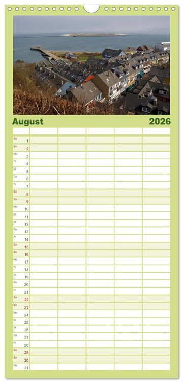 Produktbild: Familienplaner 2026 - Helgoland mit 5 Spalten (Wandkalender, 21 x 45 cm) CALVENDO