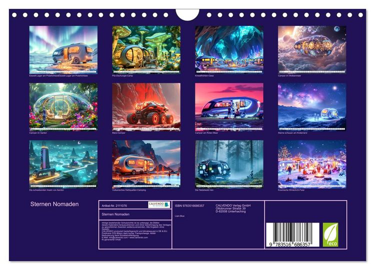 Produktbild: Sternen Nomaden (Wandkalender 2026 DIN A4 quer), CALVENDO Monatskalender