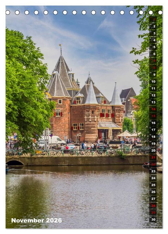Produktbild: AMSTERDAM Charmantes Stadtherz (Tischkalender 2026 DIN A5 hoch), CALVENDO Monatskalender