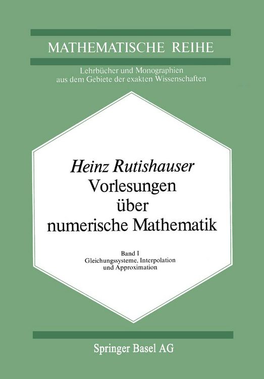 Produktbild: Vorlesungen &uuml;ber Numerische Mathematik