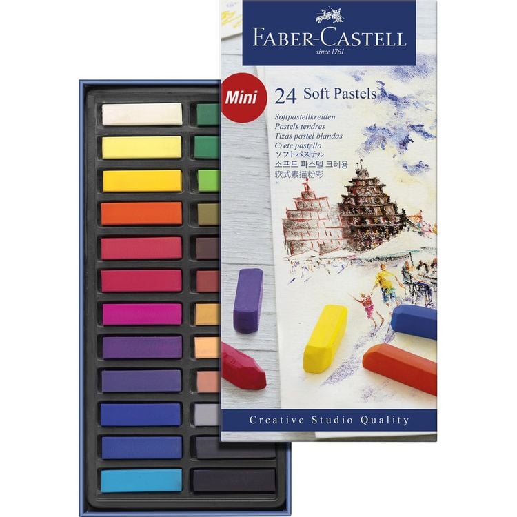 Produktbild: Faber-Castell Softpastellkreiden Mini, 24er Set Etui