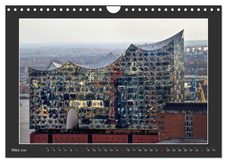 Produktbild: Die Elbphilharmonie Hamburg (Wandkalender 2026 DIN A4 quer), CALVENDO Monatskalender