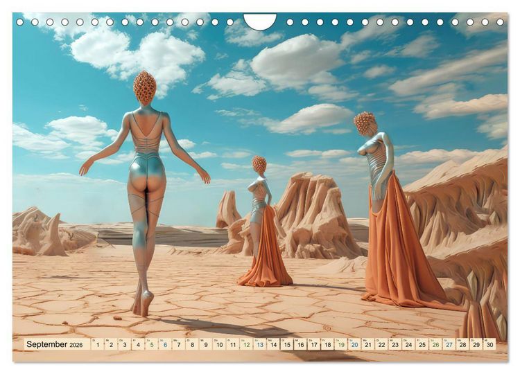 Produktbild: Surrealismus trifft W&uuml;ste (Wandkalender 2026 DIN A4 quer), CALVENDO Monatskalender