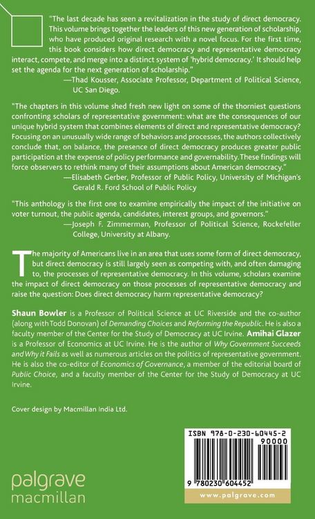 Produktbild: Direct Democracy&rsquo;s Impact on American Political Institutions