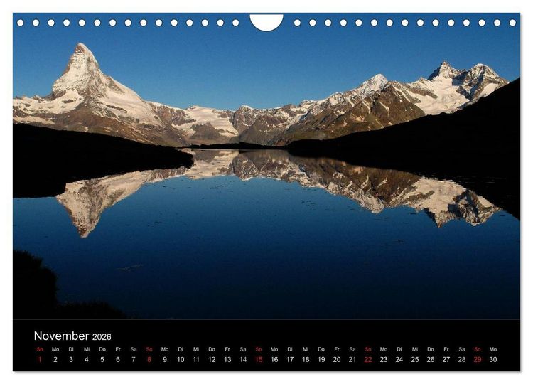 Produktbild: Zauber der Berge Zermatt und das Matterhorn (Wandkalender 2026 DIN A4 quer), CALVENDO Monatskalender