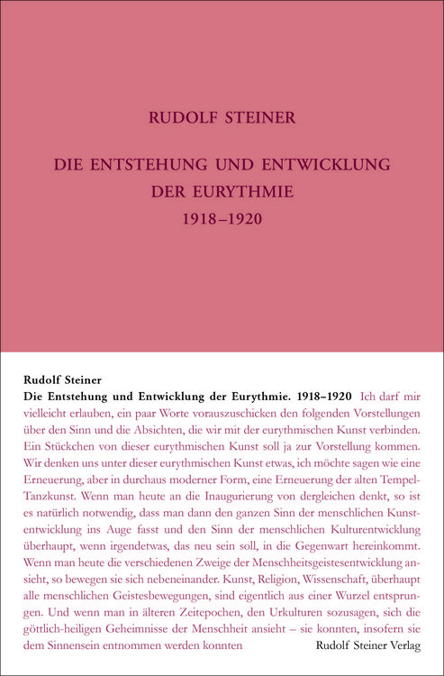 Produktbild: Die Entstehung und Entwicklung der Eurythmie 1918-1920