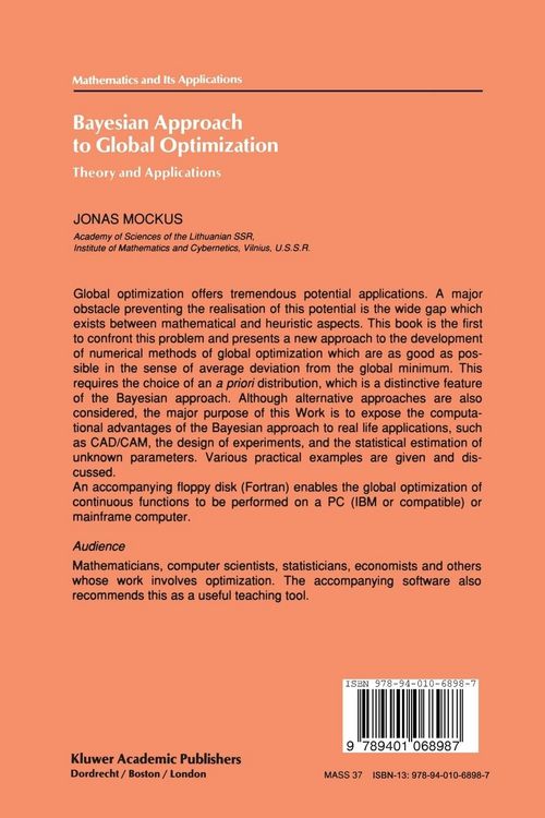 Produktbild: Bayesian Approach to Global Optimization