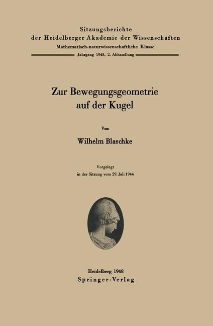Produktbild: Zur Bewegungsgeometrie auf der Kugel